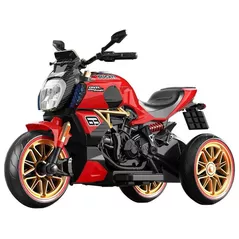 Mașină electrică pentru copii Richi (67827) Motocicleta rosie pe acumulator pentru copii(1260)