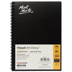 Set de creație Mont Marte MSB0022 Sketchbook cu spirala, A4, 40 foi, hartie neagra