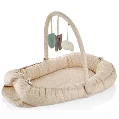 Гнездо для новорожденных BabyJem 489 Babynest cu bara jucarii Between parents Roz
