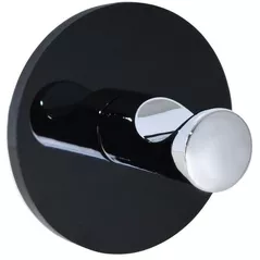 Cârlig baie Bisk 08031 rotund 5x5 cm, negru/crom