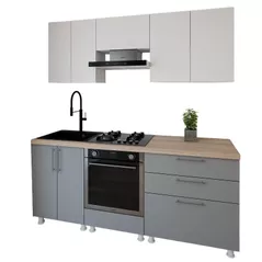 Мебель для кухни Smartex (30134) K4 200сm Alb+Grafit