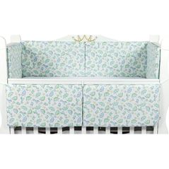 Protecție laterală pentru pătuț PernaMea Baby Dinno Turcoaz 120x60cm (PM.101755/7)