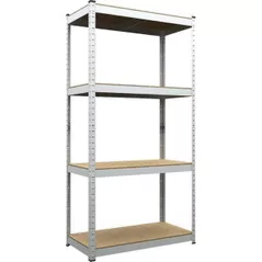 Raft de depozitare Nex Home Raft metalic Budget 1600x800x400mm, 4 nivele MDF, galvanizat