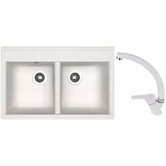 Мойка кухонная со смесителем Dr.Gans Astra 780 + SanDonna F 1069 gri