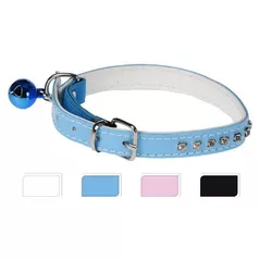Поводок Promstore 44949 Ошейник для кошек D30x1.3cm со стразами, 4цвета