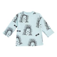Haine pentru copii Minikin 242290386 Hedgehog Лонгслив голубой с рисунком 12-18мес (86см)