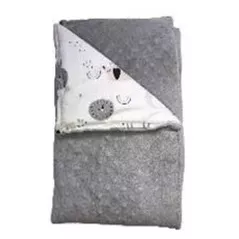 Lenjerie de pat pentru copii PernaMea Paturica Minky 2in1 100x80cm Veverita gri (PM.102121/1)