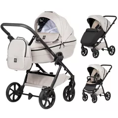 Детская коляска Tutis Carucior 2in1 UNO 6+ LEATHER Latte 151 (1602151)