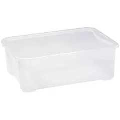 Короб для хранения Бытпласт 53365 Контейнер с крышкой Econova Cristal 31 л, 55,5 x 39 x 19 см, прозрачный