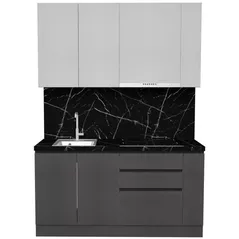 Mobilă pentru bucatarie ArtFlame GOLA White/Storm Grey (1.6 m.l.)