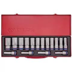 Набор головок, бит, насадок King Tony 4316MR набор торцевых головок глубоких 6 гран. 10-32мм 1/2", 16 пр.