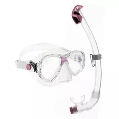 Accesoriu pentru înot Cressi-Sub Set inot MAREA JUNIOR + SEAL DRY JUNIOR COMBO clear/pink (DL010040)