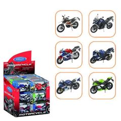 Машина Welly 19660-24PWD(25A) Motociclete metalice de Colecție 1:18, 6 modele