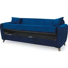 Диван Trendy Paris, extensibila cu lada de depozitare, 215x80x80cm, Albastru