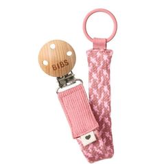 Пустышка BIBS 9401114 Lantisor clip pentru suzeta Dusty Pink/Baby Pink