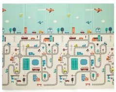 Коврик игровой Petite&Mars 435071 Covoras de joaca pliabil 2in1 Campy Elephant&City