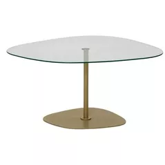 Măsuţă cafea Trendy Soho, Transparent, Aur