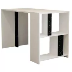 Офисный стол Trendy Lima, marmura alba, neagra 120x75x60cm