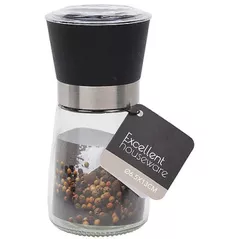 Мельница для соли и перца Excellent Houseware 55476 Стеклянная мельница для перца D6.5cm x H13cm
