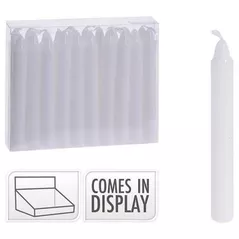 Lumânare Promstore 09830 Набор свечей NVT 20шт H10.5cm белый