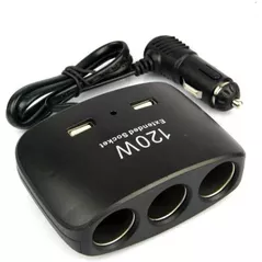 Разветвитель для прикуривателя Olesson NO.1511 черный Y15-187, тройник