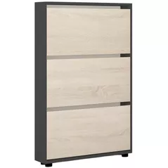 Полка для обуви Mobildor-Lux Leo Slim 50x16x125H cm Anthracite/Sonoma