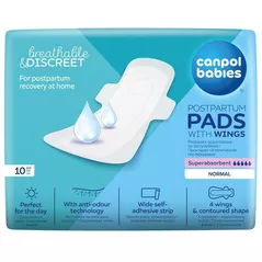 Товар для мам Canpol 78/007 Gослеродовые прокладки с крылышками Дневные