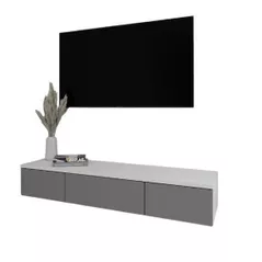 Comodă TV Smartex (16567) Т10 120 TV-Навесная Alb+Grafit