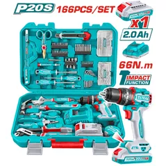 Набор электроинструментов Total tools THKTHP41667 (166buc.)