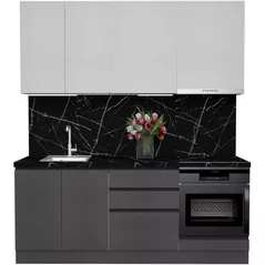 Mobilă pentru bucatarie ArtFlame GOLA White/Storm Grey (2 m.l.)