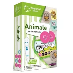 Joc educativ de masă Raspundel Istetel 19580 Joc Memory Game Animals RO