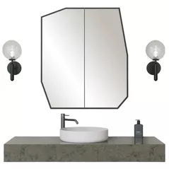 Dulap pentru lavoar Trendy Dulap cuart-negru