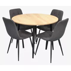 Set masă și scaune Evelin di Costacurta стол DT-402-2B + 4 стула YTC-080B Dark grey