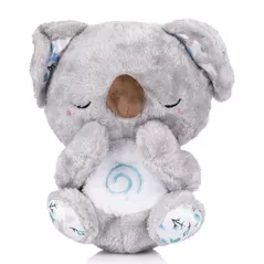 Jucărie de pluș Chipolino Koala PILD02501KLG white/grey (проектор муз)