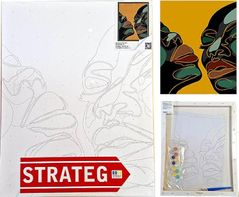 Tablou pe numere Strateg 57264 Contururi de fata 40x50cm