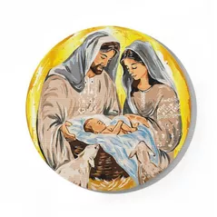 Tablou pe numere BrushMe RC00081L rotunda d40, Familia din Betleem