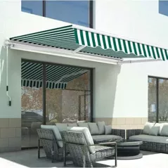 Umbră pentru grădină Hydro S 9001981, retractabila Alb-Verde, retractabila