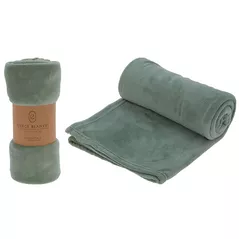 Textile de casă H&S 55273 Patura 125x150cm fleece, verde