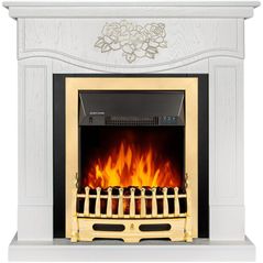 Камин электрический ArtFlame Auren & Galileo Gold, 950x930x270mm, Alb
