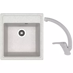 Мойка кухонная со смесителем Dr.Gans Nika 470 + SanDonna F 1069 gri