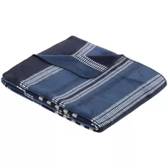 Textile de casă Ibena 3235/600 Jacquard Decke Santorin Blue