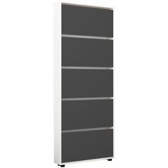 Полка для обуви Mobildor-Lux Leo Slim 100x16x203H cm White/Anthracite