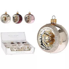 Decor de Crăciun și Anul Nou Promstore 36742 Glob "Segment oglinda" pentru brad de Craciun din sticla, 60mm