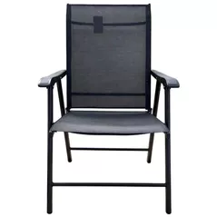 Mobilier pentru grădină Hydro S Scaun pliabil de gradina, metal/textil, Negru (0431014)