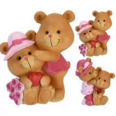 Декор Promstore 36458 Сувенир Два медвежонка с цветами Love 10cm