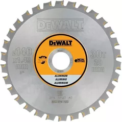Disc de tăiere DeWalt DT1910-QZ pentru taieri in aluminiu, 140x20mm, 30 dinti