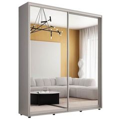 Шкаф Mobildor-Lux Compact uși glisante Oglinzi (200x45x240H cm) Grey