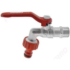 Запорная арматура Ferro Двухсторонний шаровой кран 1/2" KCP1 с пластиковой головкой // KCPN1