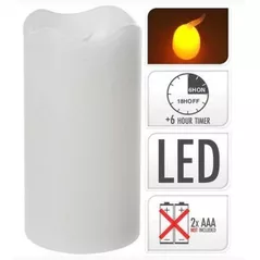 Iluminat decorativ Promstore 39689 Свеча LED 13x7cm, таймер, белая