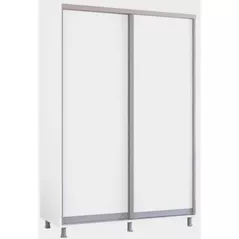 Dulap Mobildor-Lux Aron-P uși glisante din PAL (160x60x230H cm) Alb Brilliant